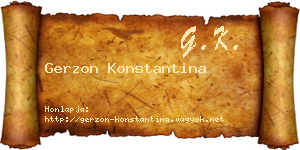 Gerzon Konstantina névjegykártya